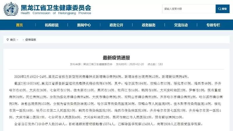 黒龙江疫情最新消息