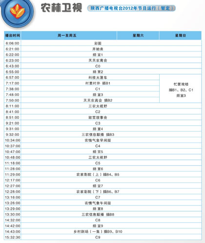亚七卫星最新节目表