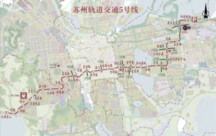 苏州5号线最新地铁线路图,苏州地铁5号线最新线路图详解